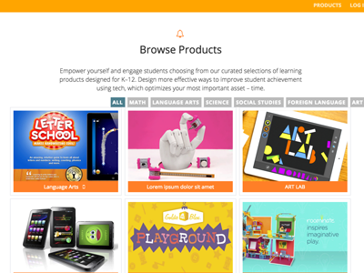 Browse Products Page trove website