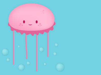 Jellyfish character cute illustration jellyfish sea