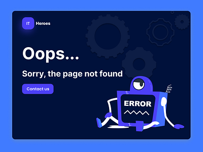 404 page design ui vector