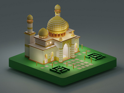 🕌 Happy Eid Mubarak 3d animation branding cinema4d design graphic design illustration logo ui vector