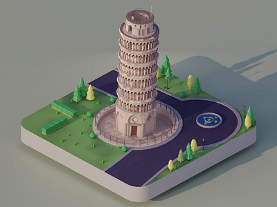 3D - Pissa Tower 🍕 🤤 3d 3d illustration animation branding cinema4d design graphic design illustration logo motion graphics pissa pissa tower scean ui vector