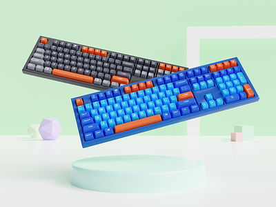 3D - Keyboard Ky ⌨ 3d 3d product 3d product rendering animation branding cinema4d design graphic design illustration keboard keyboard 3d keyboard product logo modeling product motion graphics product ui vector