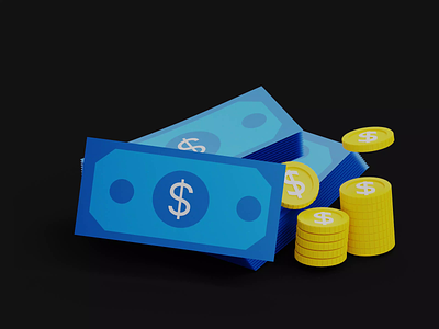 3D Money - Finance Icon 3d 3d finance 3d icon 3d illustration animation finance finance icon icon illustration motion graphics