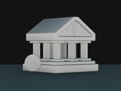 3D Bank - Finance Icon by Taufik dwi for Keitoto on Dribbble