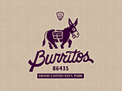 Burritos — Grand Canyon National Park baseball branding design grand canyon illustration logo mule national park sports logos
