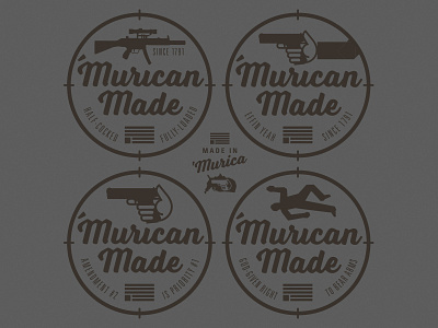 'Murican Made america badge gun control guns logo murica seal target