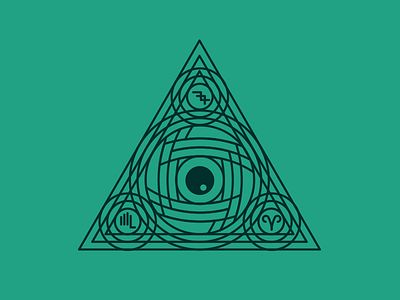 SirSmithsonian Tryangle branding design eye identity line art logo triangle