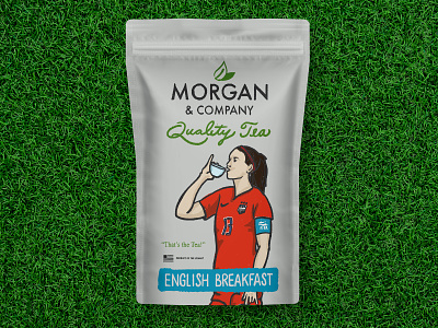 Morgan + Company Tea alex morgan illustration packaging soccer tea uswnt world cup