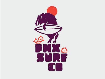 Phoenix Surf Company anachronism cactus identity javalina logo phoenix surf surfing