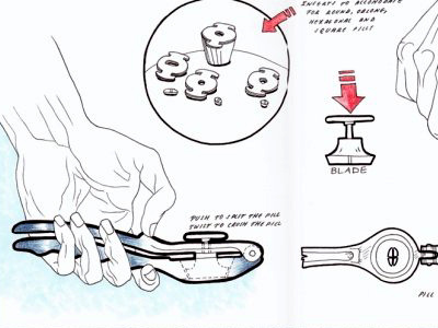 Pill crusher/splitter: Concept 1 concept industrial design medical tools sketch