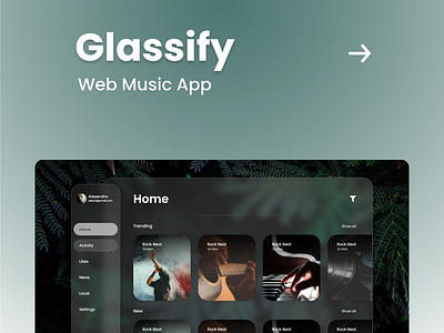 Glassify (Spotify Alternate)