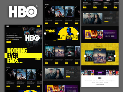 HBO website landing page redesign.