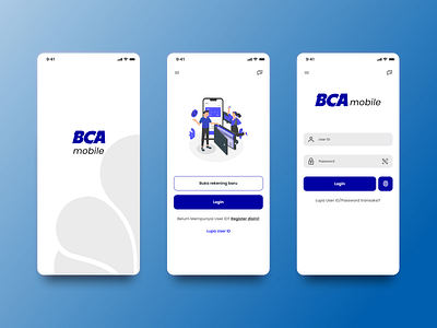 BCA Mobile Redesign | Login app ui ux