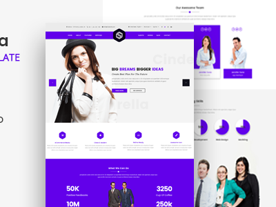 Cinderella - Business Corporate PSD Template business corporate psd