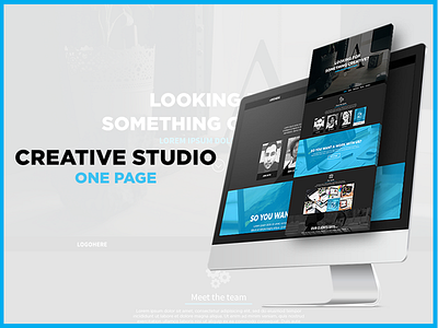 Creative Studio One Page adobe comp browser design onepage page studio ui webdesing website