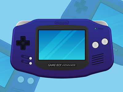 Nintendo Gameboy Advance 🎮 console design dribbble game gameboy advance nintendo playing retro shot vector