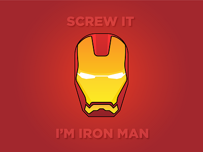 Iron Man avenger cool designer dribbble iron man mask movie quote red shield vector wire