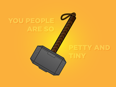 Thor avenger cool designer dribbble god hammer movie quote thor vector wire yellow