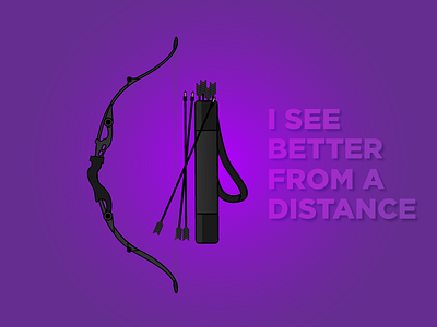 Hawkeye agent arrow avenger bow designer dribbble hackeye movie quote vector violet wire