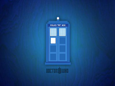 Minimalis Tardis Icon bbc blue blue box box doctor who icon magazine nerd tardis whovian wood