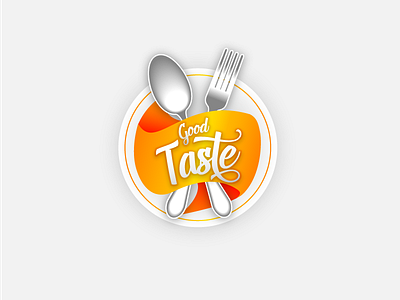 Good Taste - Logo brand design dinner dribbble food good illustrator logo orange plate shot taste