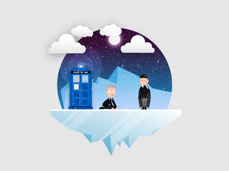 The Doctor blue capaldi design designer doctor who dribbble motion snow tardis the doctor vector