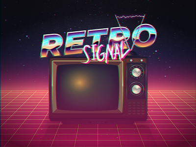 Retro Signal 📺 80s arcade design dribbble illustrator retro skeuomorph tv vector