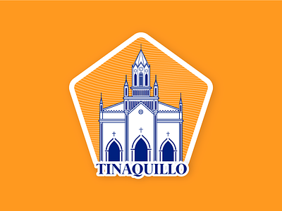 Tinaquillo ⛪️ Hometown Sticker - Warm-Up No. 1 church design designer dribbble dribbble shot hometown illustration illustrator lines orange shot sketch sticker tinaquillo tinaquillo vector venezuela warmup