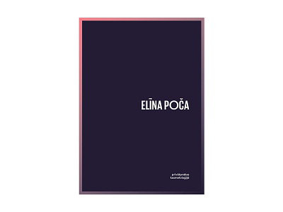 Brochure for Elīna Poča brochure print