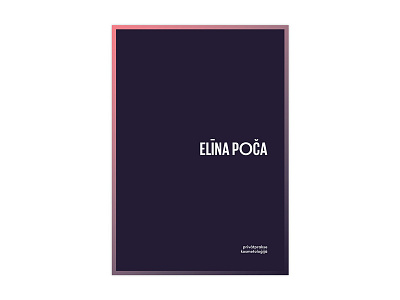 Brochure for Elīna Poča