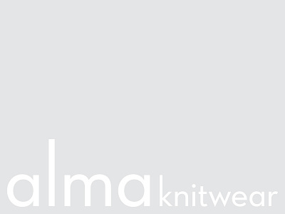 Alma Knitwear branding identity logo