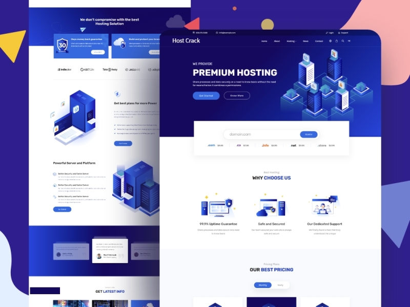 Hosting Website UI Design For China Client by ansar_designer on Dribbble