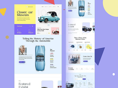 Classic Car Museum Website UI Design For Span Client design graphic design logo ui ux website