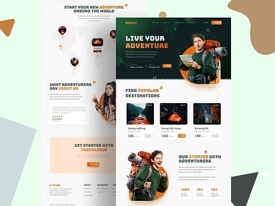 Adventures Tour Website UI Design For Span Client app branding design graphic design illustration logo typography ui ux vector website design