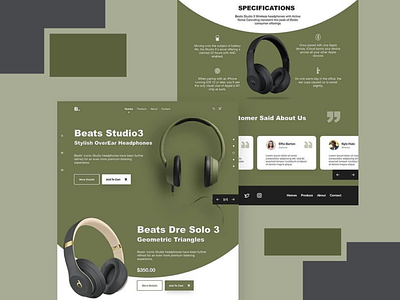 Beats Studio Website UI Design For Spain Client