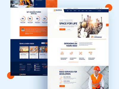 construction and renovation website design UI Design For UAE branding design graphic design illustration logo typography ui ux vector webdesign website design website ui design