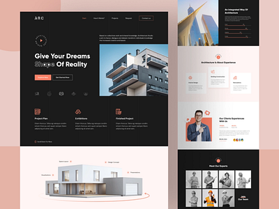 ArcoDesk Architecture Landing Page Website UI Design For Germany