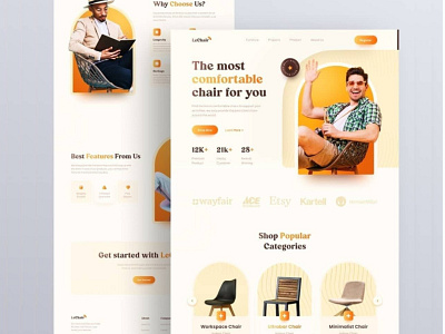 Lechair Website UI Design For Philippines Client animation app branding design flat graphic design icon landing page design landing page ui design logo minimal typography ui ux web web design webdesign website design website ui website ui design