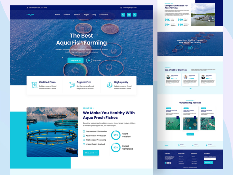 Dribbble - Aqua Fish Website UI Design For Iran Client.jpg by ansar ...