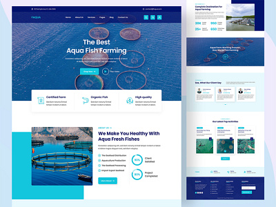 Aqua Fish Website UI Design For Turkey Client animation app branding design graphic design icon illustration landing page design landing page ui design logo minimal typography ui ux vector web web design webdesign website design website ui design