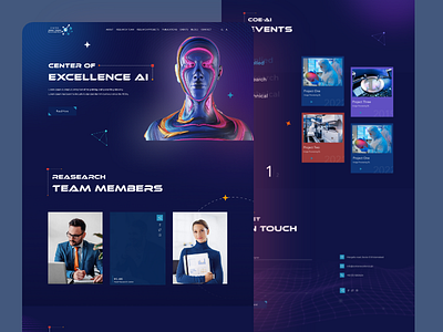 Center Of Excellence Website UI Design