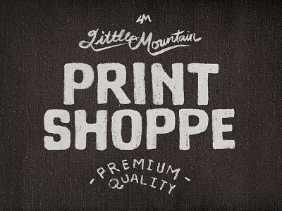 Little Mountain Print Shoppe distress launch premium quality screen printing shirt typography website