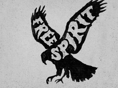 Free Spirit bird free spirit great plains lifestyle illustration joe horacek little mountain paint screen printing typography vintage