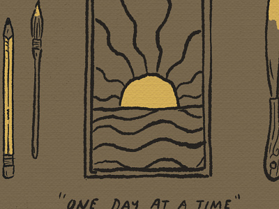 One Day At A Time art design drawing hand drawn illustration inspiration joe horacek lettering little mountain print shoppe sketch type typography