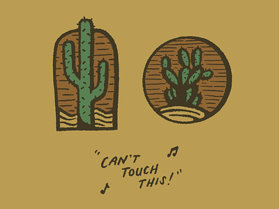 Can't Touch This! art cactus desert design drawing hand drawn illustration joe horacek lettering mc hammer procreate sketch southwest typography