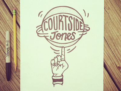 Courtside Jones Drawing