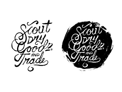 Scout Dry Goods & Trade brush design illustration joe horacek nebraska omaha scout dry goods script type typography