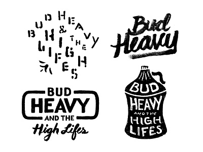 Bud Heavy And The High Life's bud heavy design hand drawn high life illustration joe horacek lincoln lincoln exposed little mountain print shoppe script type typography