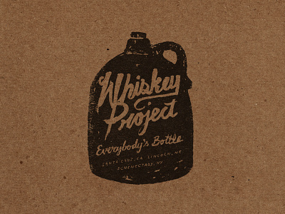 Whiskey Project everybodys bottle hand drawn illustration lincoln nebraska typography whiskey whiskey project