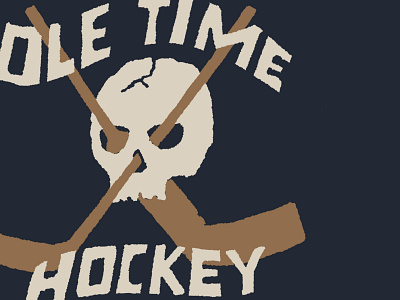 Ole Time Hockey | Navy design drawing hand drawn hockey hoodies ice hockey illustration joe horacek little mountain print shoppe logo nhl ole time hockey sweater type typography
